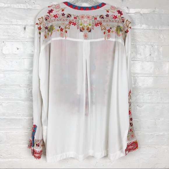 Johnny Was Biya Yoon Challis Blouse Size Small - Picture 6 of 8